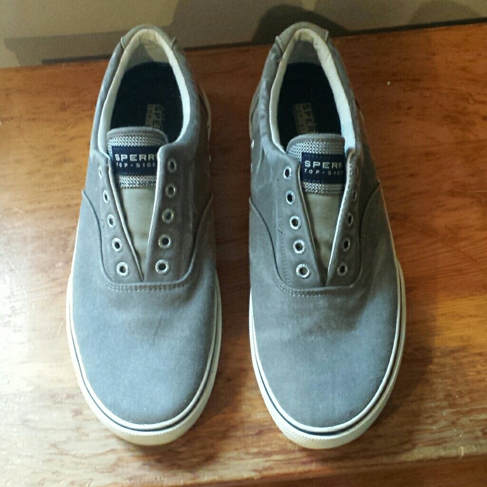 Sperry topsiders, canvas, grey